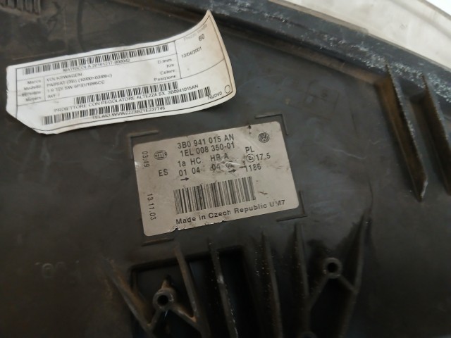 10096 Volkswagen Passat 2000-2004 Bal első Lámpa Fényszóró
