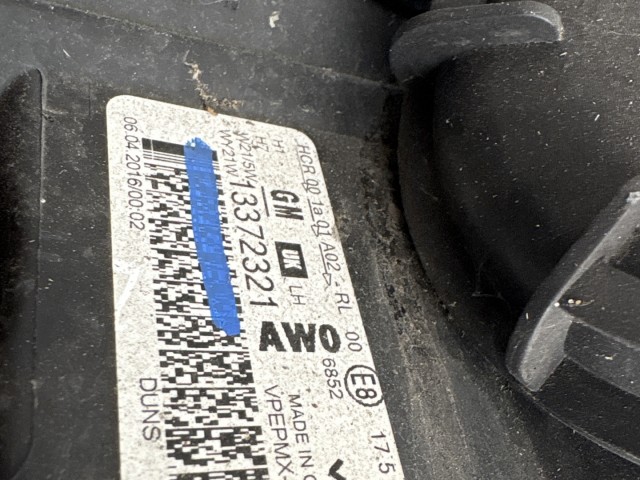 10307 Opel Meriva B 2014-2017  Bal első Lámpa Fényszóró Angol