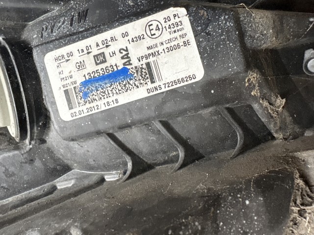 10306 Opel Meriva B 2010-2017 Bal első  Lámpa Fényszóró Angol