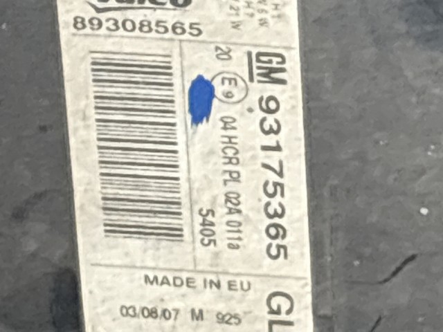 11499 Opel Meriva A 2003-2010 Jobb első Lámpa Fényszóró
