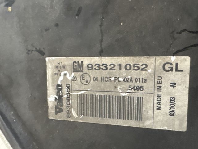 11485 Opel Meriva A 2003-2010 Bal első Lámpa Fényszóró