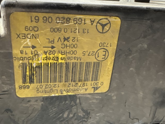 8412 Mercedes Benz A-Class(W169) 2004-2012 Jobb első Lámpa Fényszóró