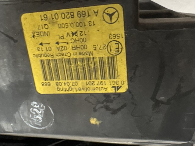 6919 Mercedes Benz A-Class(W169) 2004-2012 Bal első Lámpa Fényszóró