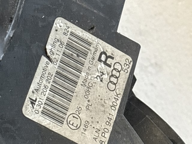 8443 Audi A3 8p 2003-2012 Jobb első Lámpa Fényszóró