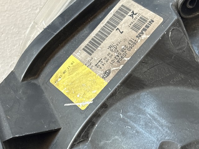 7685 Nissan Qashqai 2007-2013 Bal első  Lámpa Fényszóró