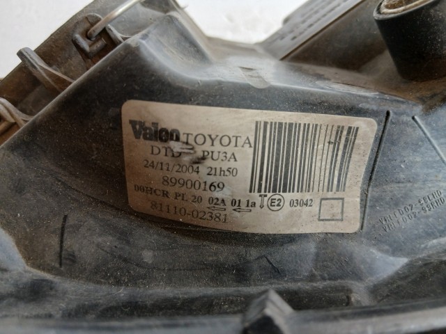 8487 Toyota Corolla E 120 2004-2007 Jobb első Lámpa Fényszóró