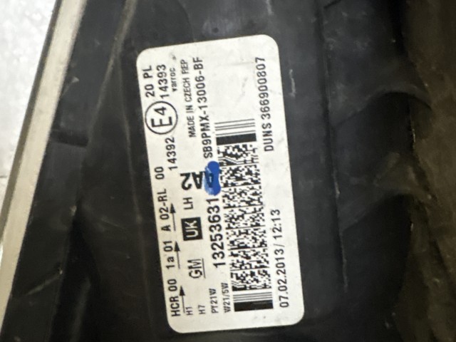 12468 Opel Meriva B Bal első Lámpa Fényszóró Angol