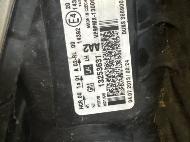 12472 Opel Meriva B Bal első Lámpa Fényszóró Angol