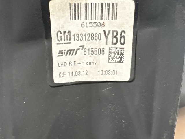 12639 Opel Zafira B Jobb Tükör  Z176 Ezüst