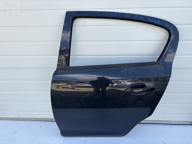 12761 Opel Corsa D Bal hátsó Ajtó Fekete Z22c