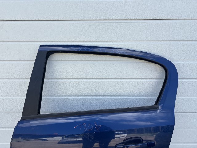 12757 Opel Corsa D Bal hátsó Ajtó Kék Z21b