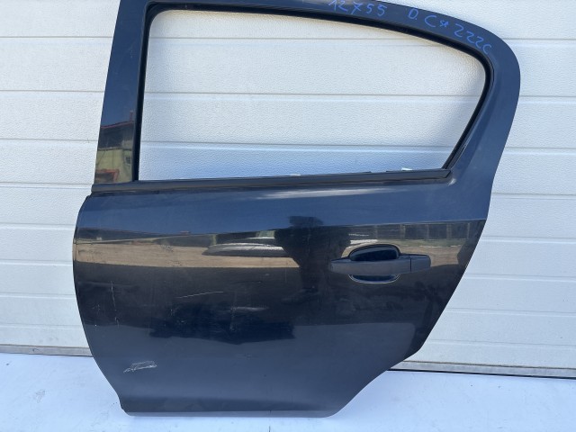 12755 Opel Corsa D Bal Hátsó Ajtó Fekete Z22c