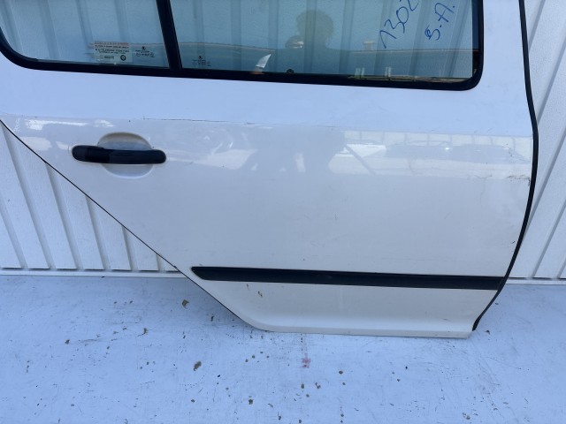 13028 Skoda Octavia II 2004-2013 Bal hátsó Ajtó Használt Fehér