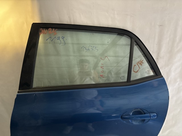 13675 Toyota Auris 2007-2012 Bal hátsó Ajtó Használt Kék