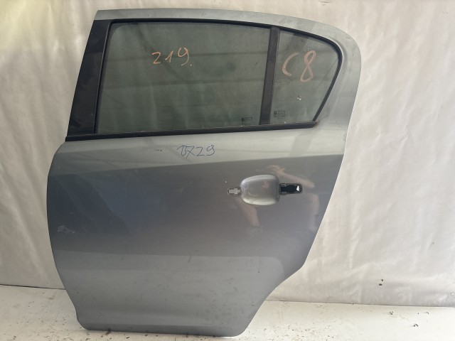 13729 Opel Corsa D Bal hátsó Ajtó Szürke  Z179