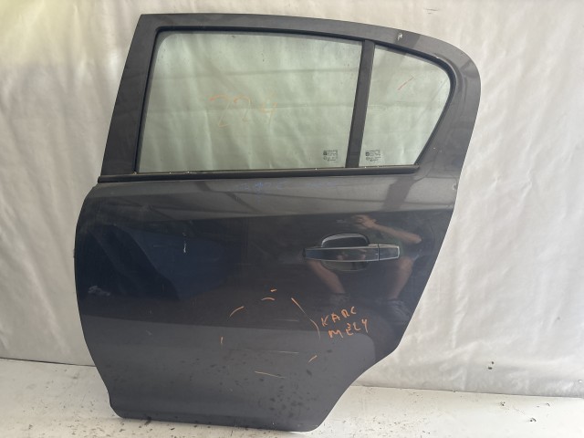13725 Opel Corsa D Bal hátsó Ajtó Grafit Z177 a képen látható sérüléssel