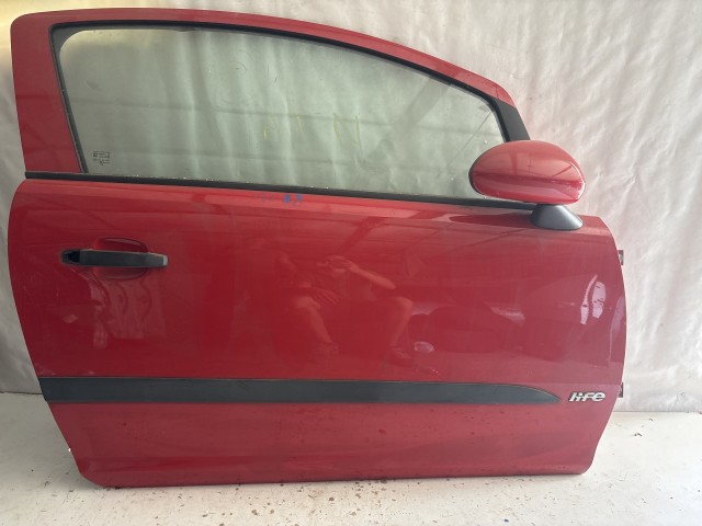 1088 Opel Corsa D Jobb elsőAjtó Piros 3 ajtós