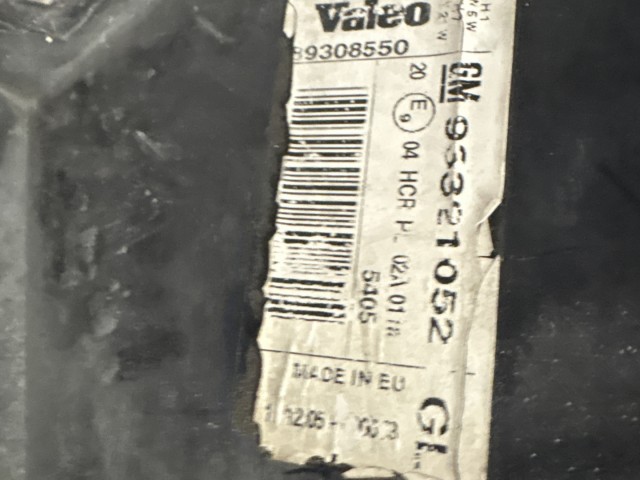 14165 Opel Meriva A Bal első Lámpa Fényszóró