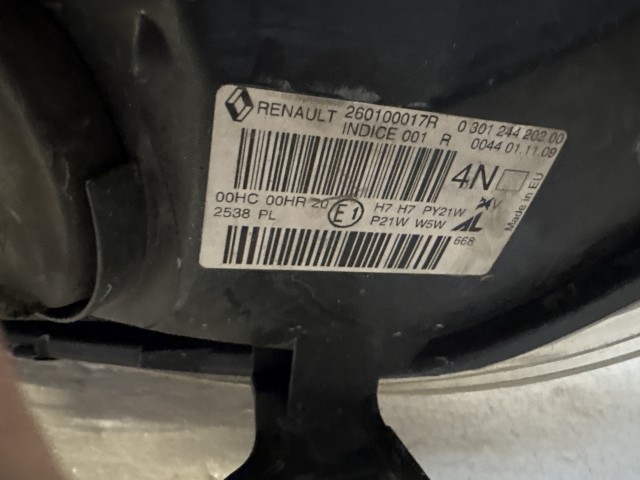 14220 Renault Megane III. 2008-2016 Jobb első Lámpa Fényszóró