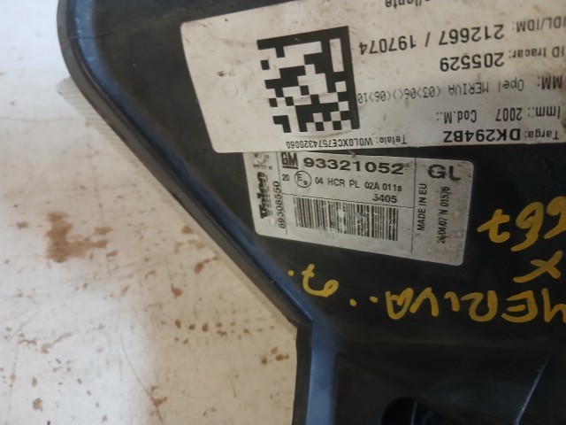 14470 Opel Meriva A 2003-2010 Bal első Lámpa Fényszóró Használt a képen látható sérüléssel