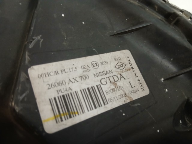 14493 Nissan Micra III. 2003-2010 Bal első Lámpa Fényszóró