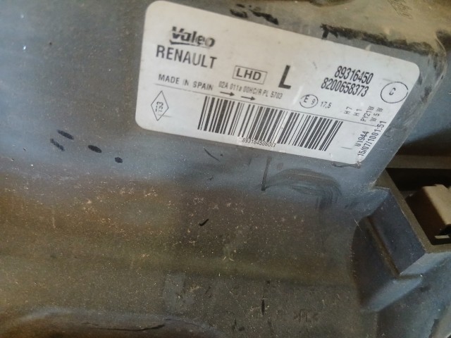 14568 Renault Modus 2007 Lámpa , Fényszóró Használt Bal első 