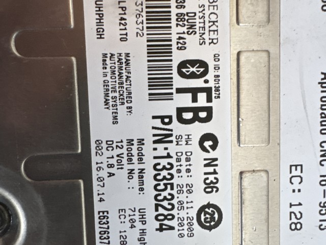 Opel Astra J 2009-2015 Bluetooth Elektronika