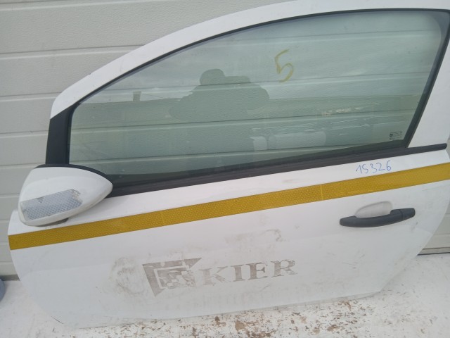 15326 Opel Corsa E 3 ajtós Bal első Ajtó Fehér Y40r