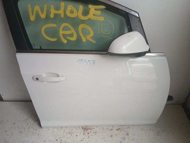 15317 Opel Astra J Jobb első Ajtó Fehér Y40r