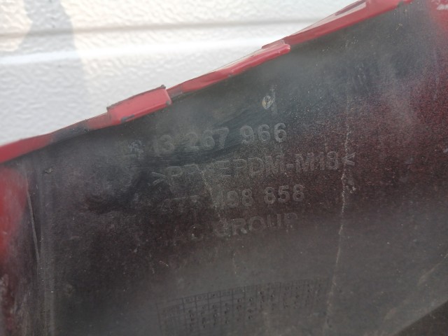 15369 Opel Meriva B 2013-2017 Facelift Hátsó Lökhárító Piros Z50b