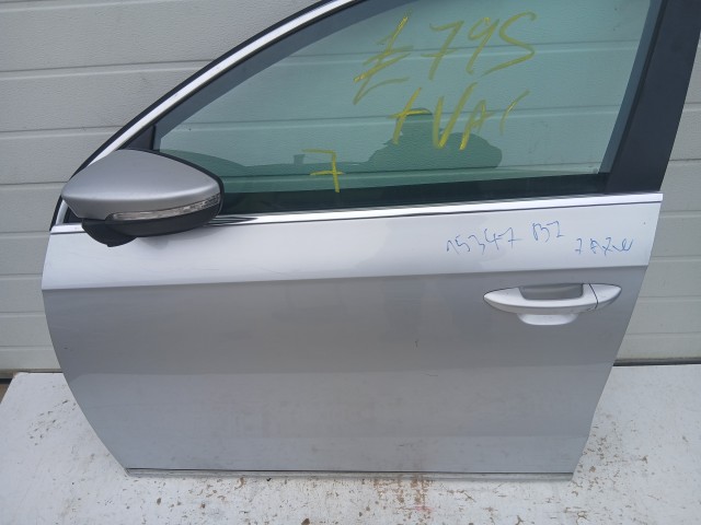 15347 Volkswagen Passat B7 Bal első Ajtó Ezüst La7w