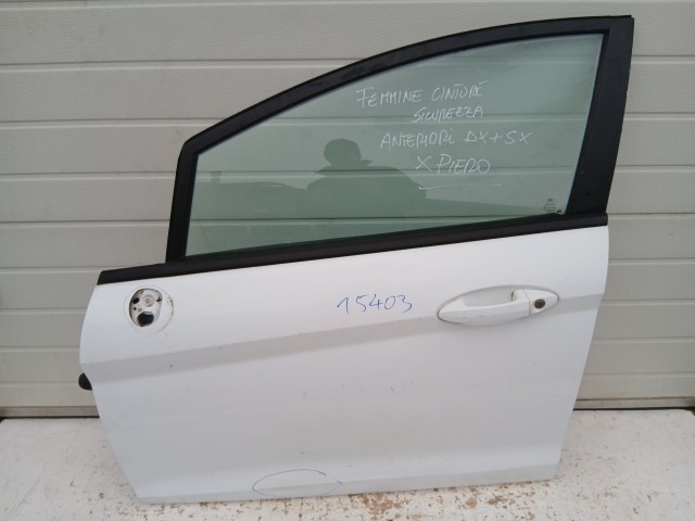 15403 Ford Fiesta Mk6 2008-2019 Bal első Ajtó Fehér