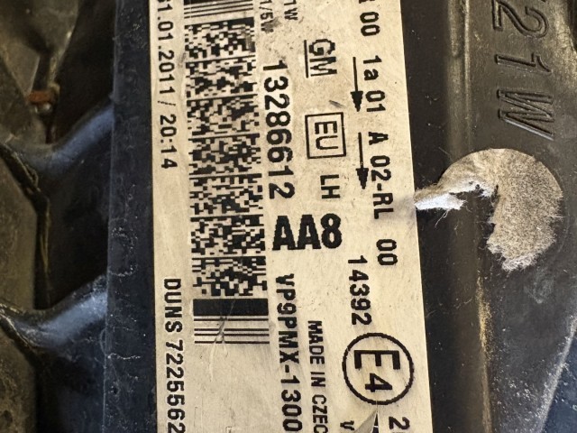 15649 Opel Meriva B Bal első Lámpa Fényszóró