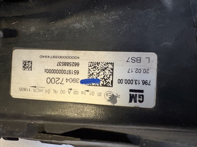 15698 Opel Astra K Bal első Lámpa Fényszóró Angol