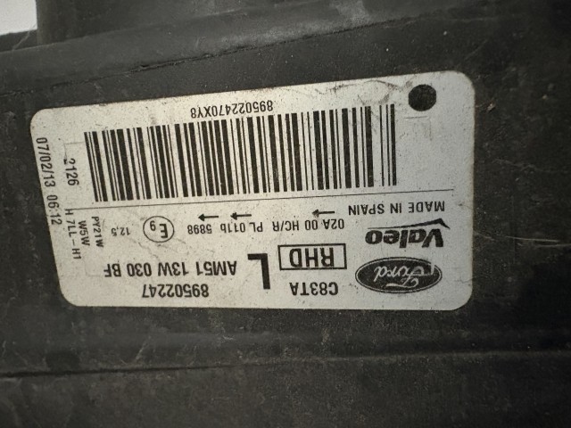 15722 Ford C-max Mk2 Bal első Lámpa Fényszóró Angol jobbkormányos