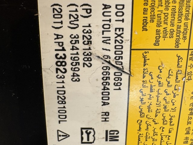 Opel Zafira C 2011-2017 Jobb Ülés légzsák