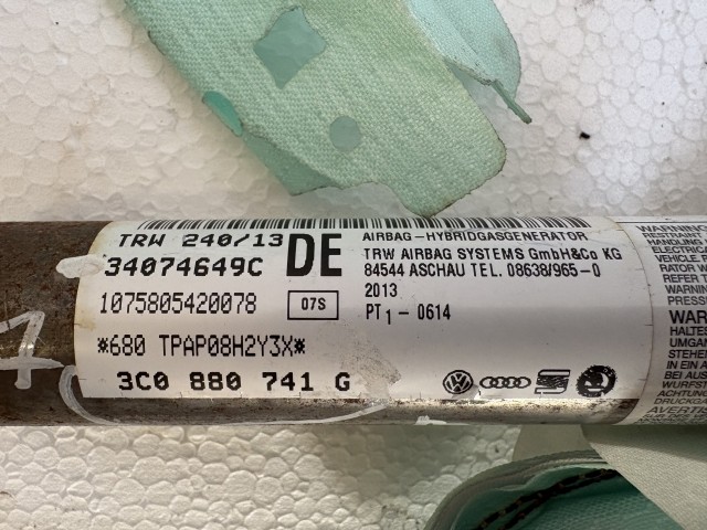 Volkswagen Passat B7 Sedan bal Függöny légzsák