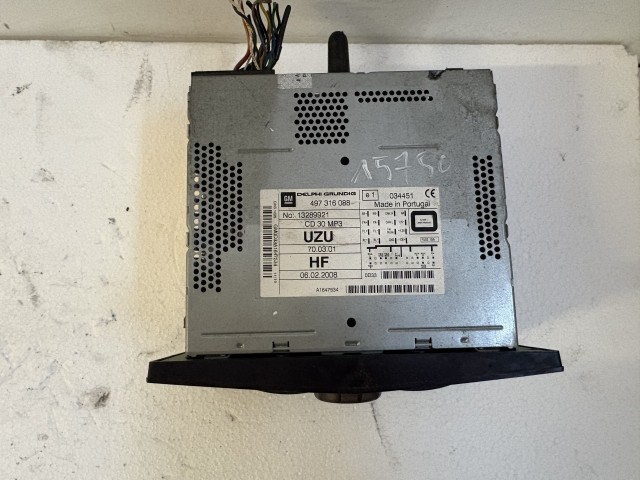 Opel Corsa D 2006-2014 Rádió Mp3 Fekete