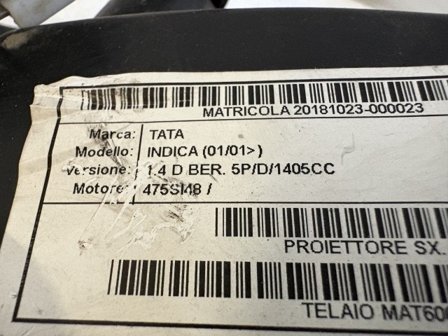 16314 Tata Indica Bal első  Lámpa Fényszóró