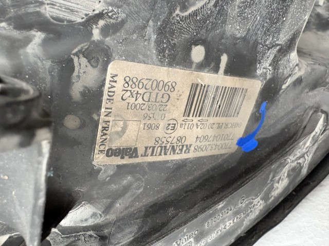 16433 Renault Scenic I.  Bal első Lámpa Fényszóró 