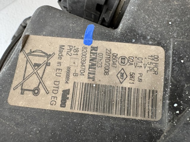 16434 Renault Espace IV. Jobb első Lámpa Fényszóró