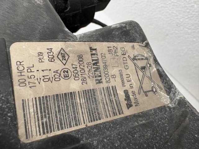 16435 Renault Espace IV Bal első Lámpa Fényszóró