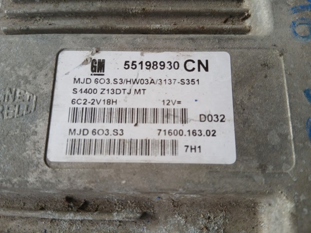 Opel Corsa D 2006-2014 Motorvezérlő Használt   