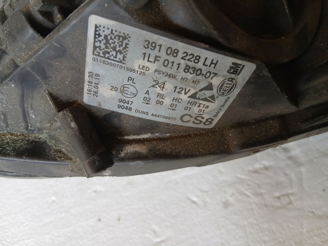 16619 Opel Corsa E Bal első Lámpa Fényszóró Angol!!