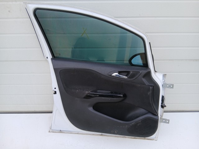 16888 Opel Corsa E Bal első Ajtó Használt Fehér