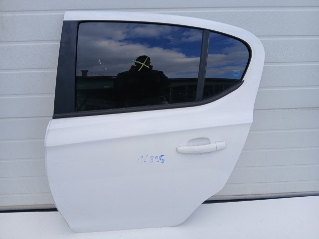 16895 Opel Corsa E Bal hátsó Ajtó Fehér y40r