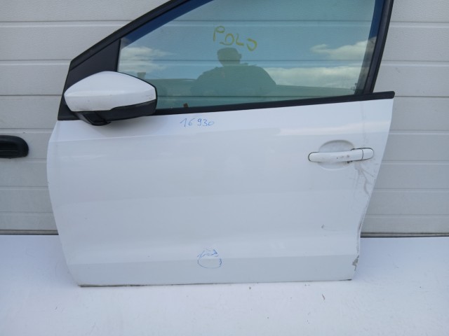 16930 Volkswagen Polo 6r 2009-2017 Bal első Ajtó Fehér