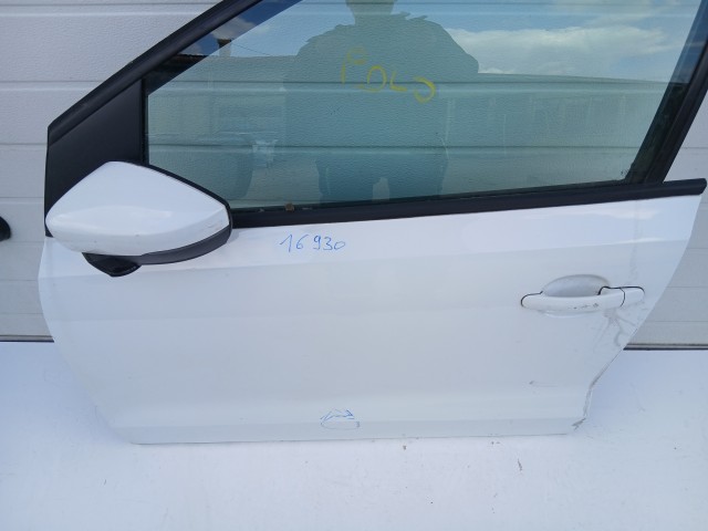 16930 Volkswagen Polo 6r 2009-2017 Bal első Ajtó Fehér