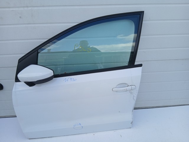 16930 Volkswagen Polo 6r 2009-2017 Bal első Ajtó Fehér