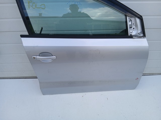 16933 Volkswagen Polo 6r 2009-2017 Jobb első Ajtó Ezüst La7w